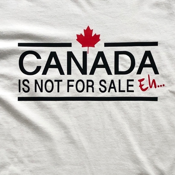 Canada Is Not For Sale T Shirt, Canada Shirt With Maple Leaf, Gray, Mens L, NEW - Picture 5 of 8